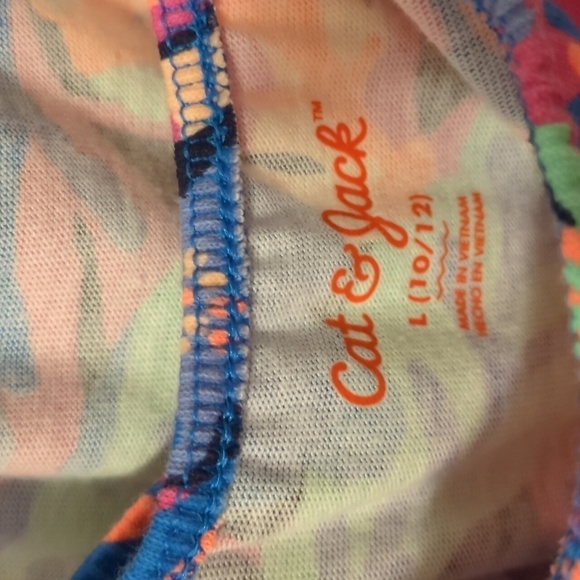 Cat & Jack tropical cross back dress girls size large 10/12 - Picture 3 of 6